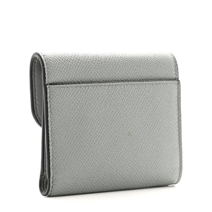 Christian Dior Grained Calfskin Saddle Card Holder Grey 3 of 10