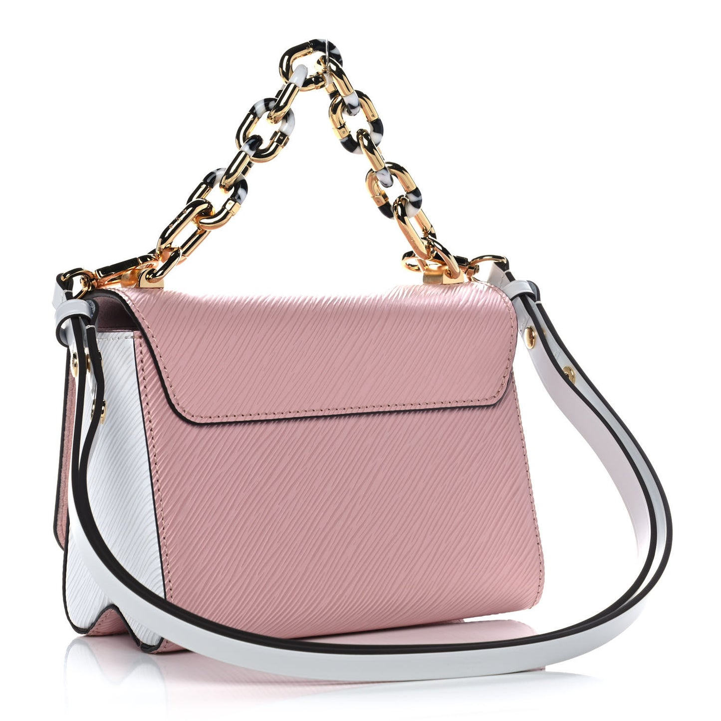 Epi Stones Twist Shoulder Bag PM Rose Ballerine