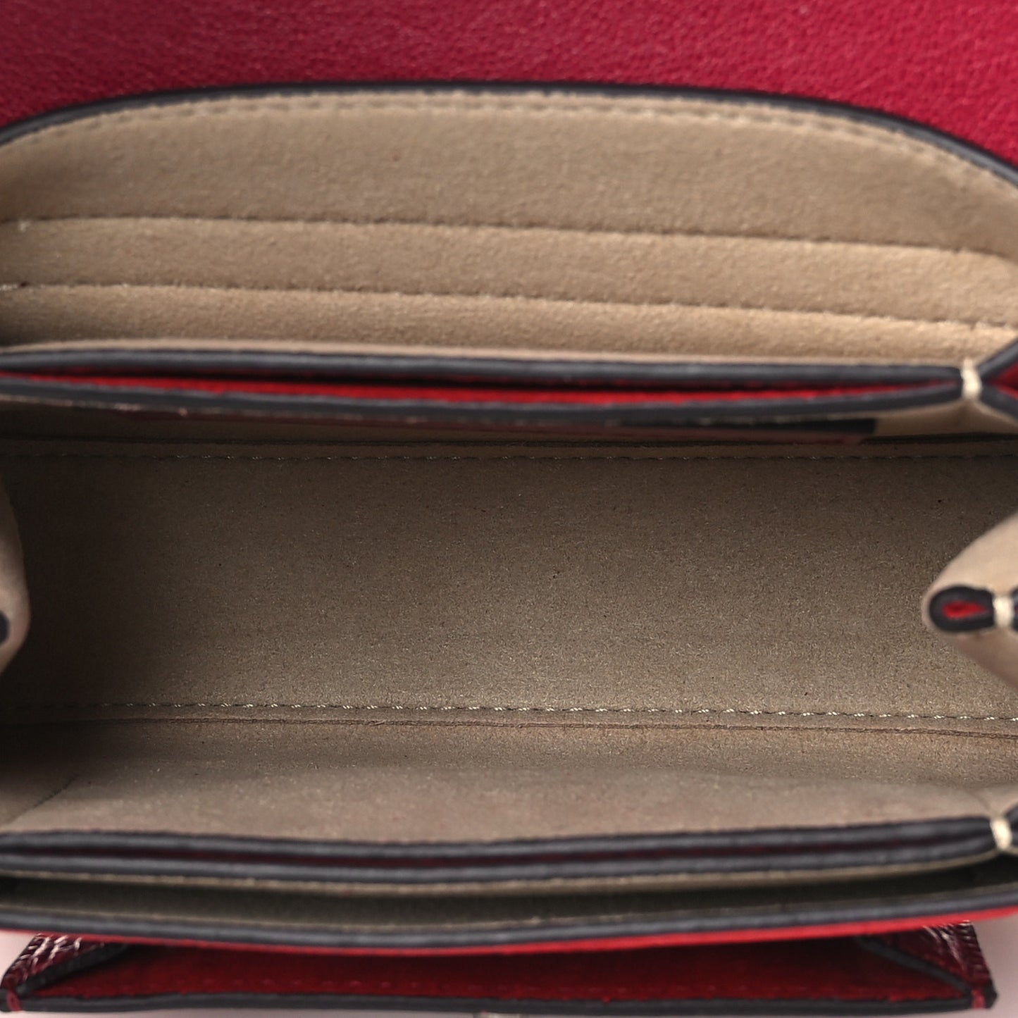 Goatskin Mini GV3 Shoulder Bag Cherry Red