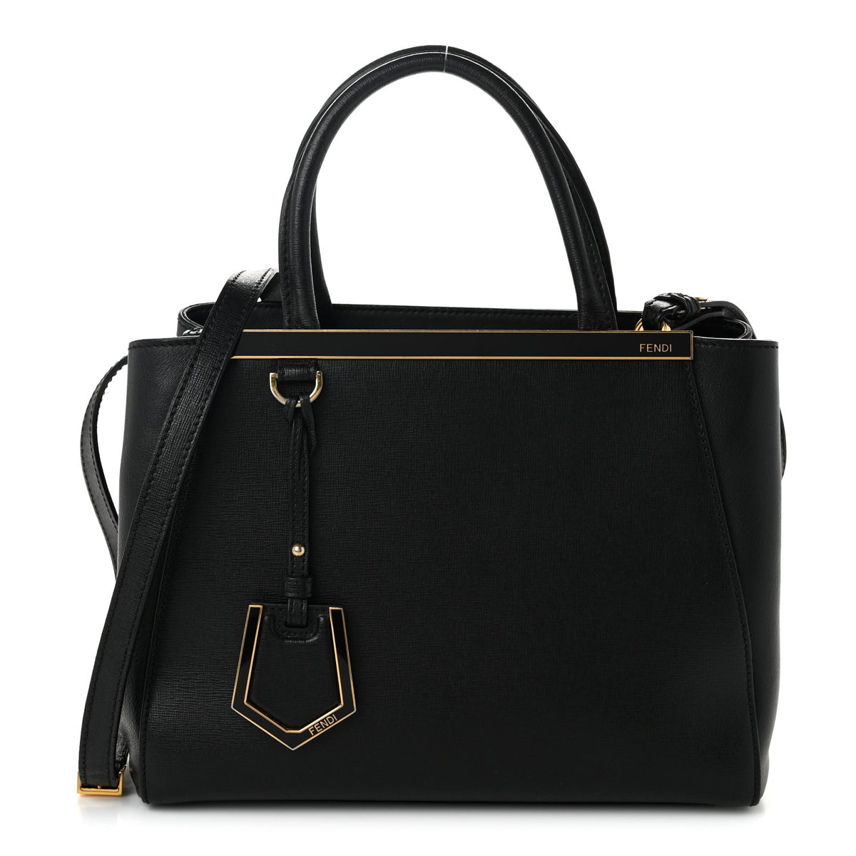 Fendi Vitello Elite Petite 2Jours Tote Black 1 of 10