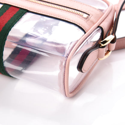 Gucci Vinyl Web Mini Ophidia Transparent Shoulder Bag Perfect Pink 6 of 9