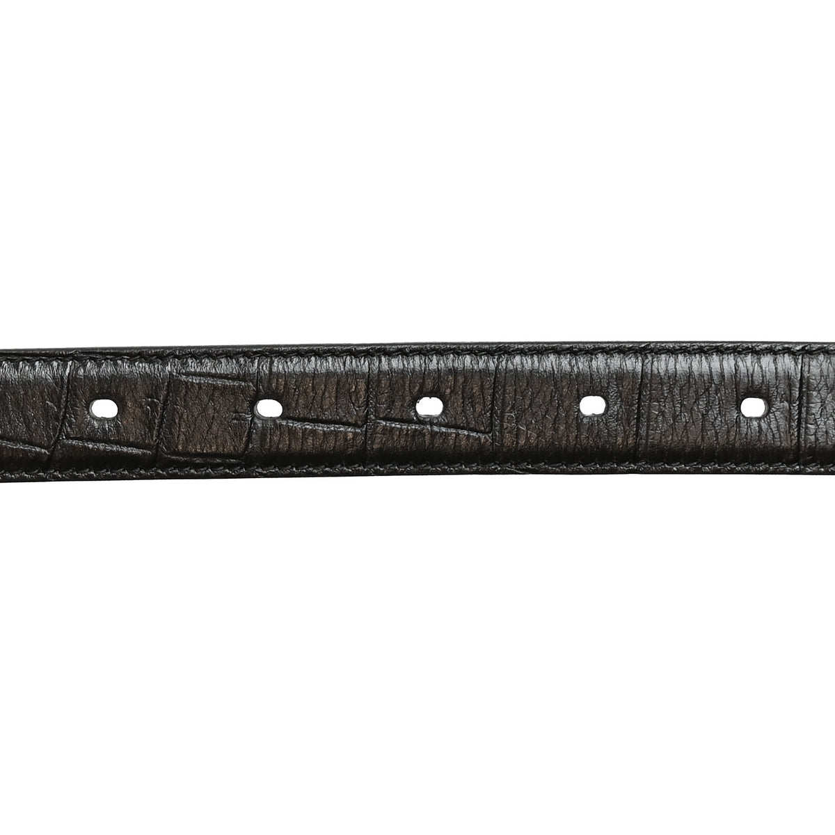 Calfskin Crocodile Embossed Monogram Passant Buckle Belt 95 38 Black
