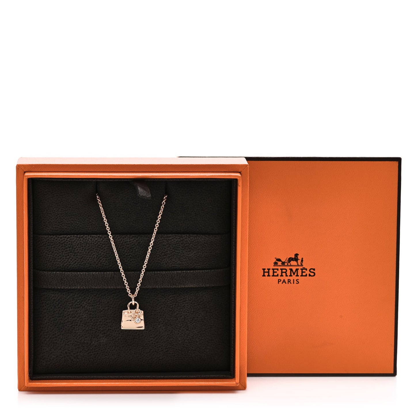 18K Rose Gold Diamond Kelly Pendant Necklace