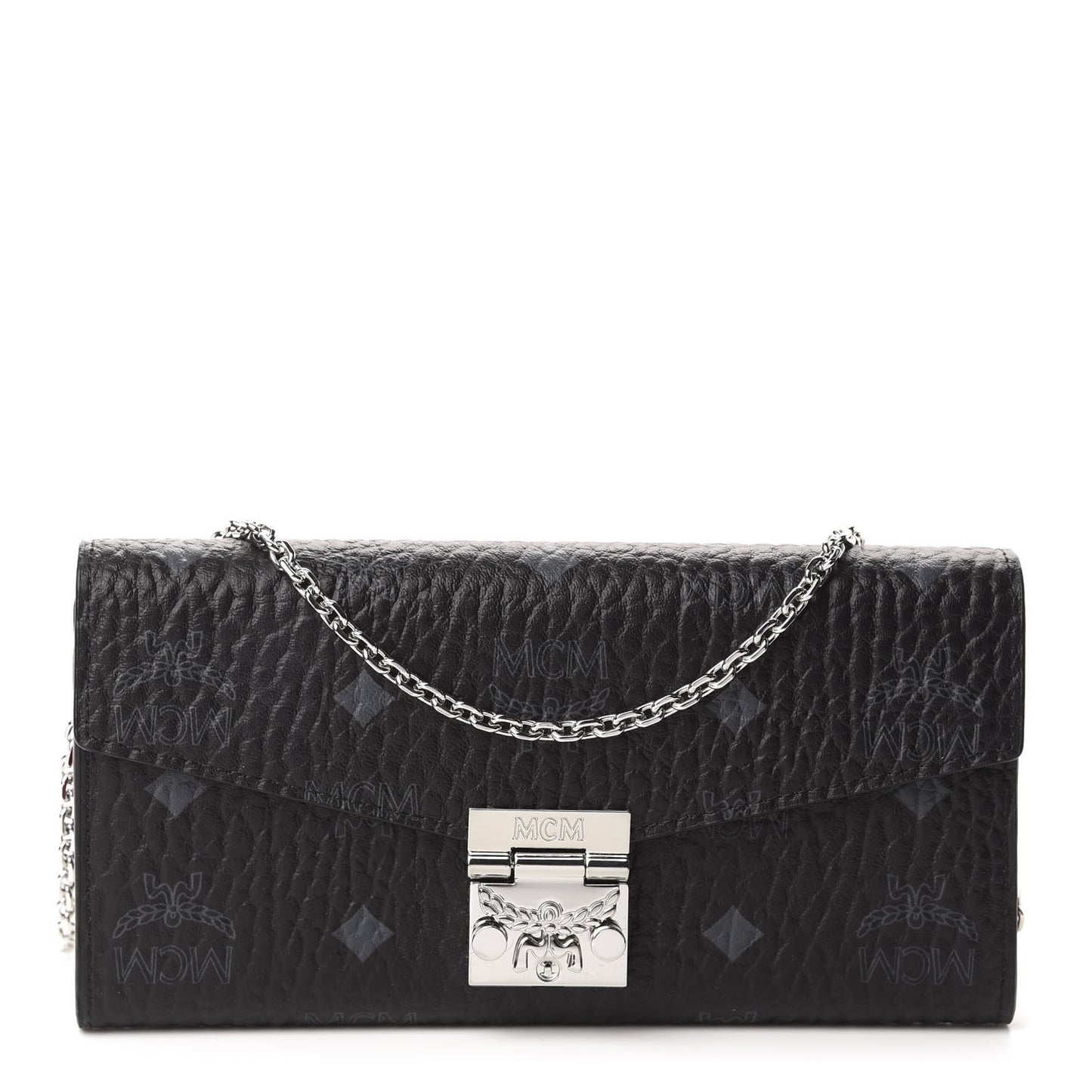 Visetos Large Patricia Wallet On Chain Black Red