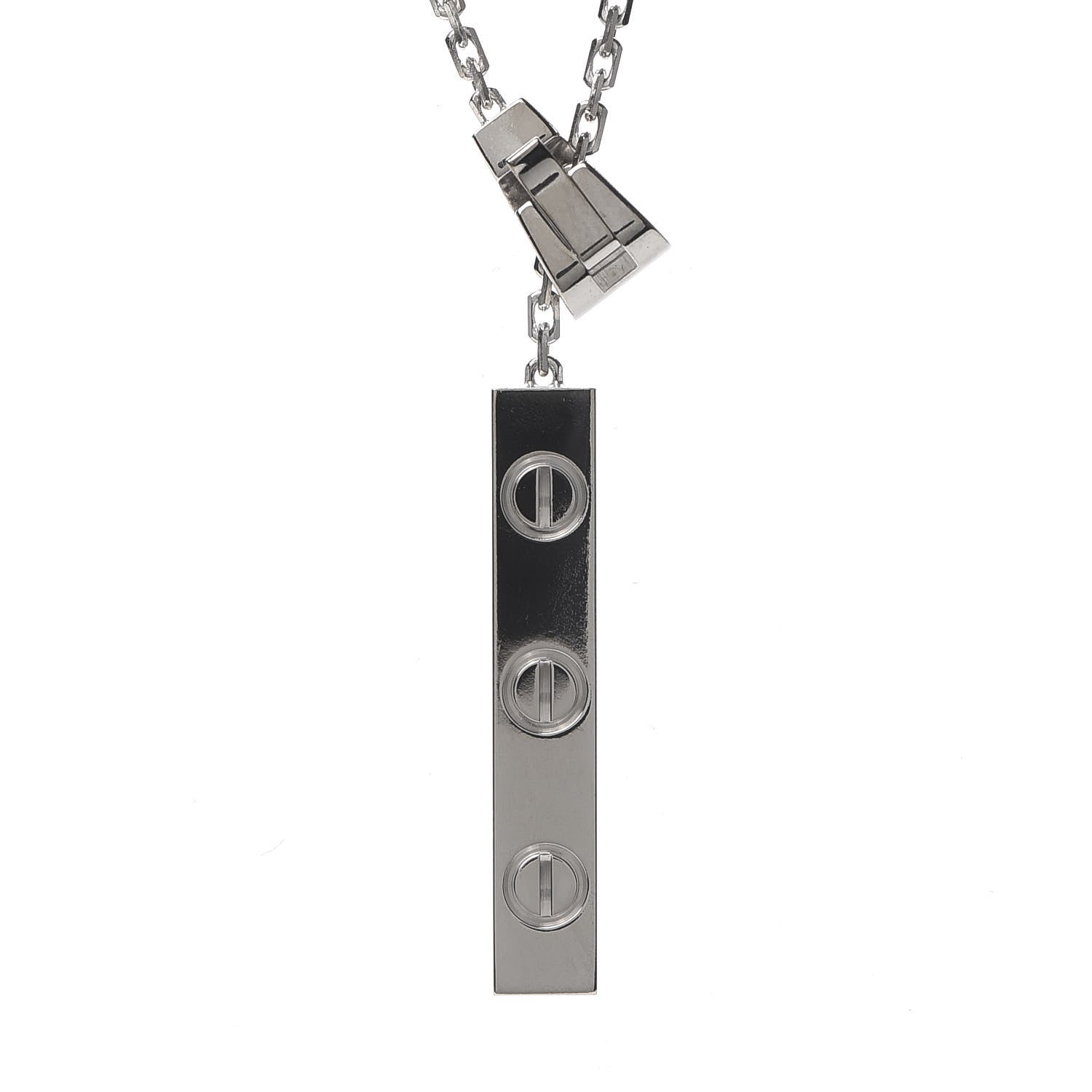 Cartier 18K White Gold LOVE Lariat Necklace 4 of 5