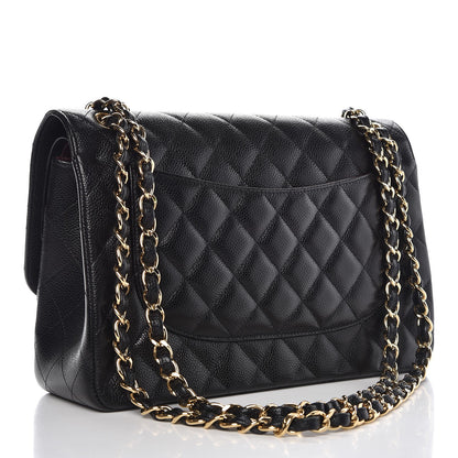Chanel Caviar Quilted Jumbo Double Flap Black 4 of 10