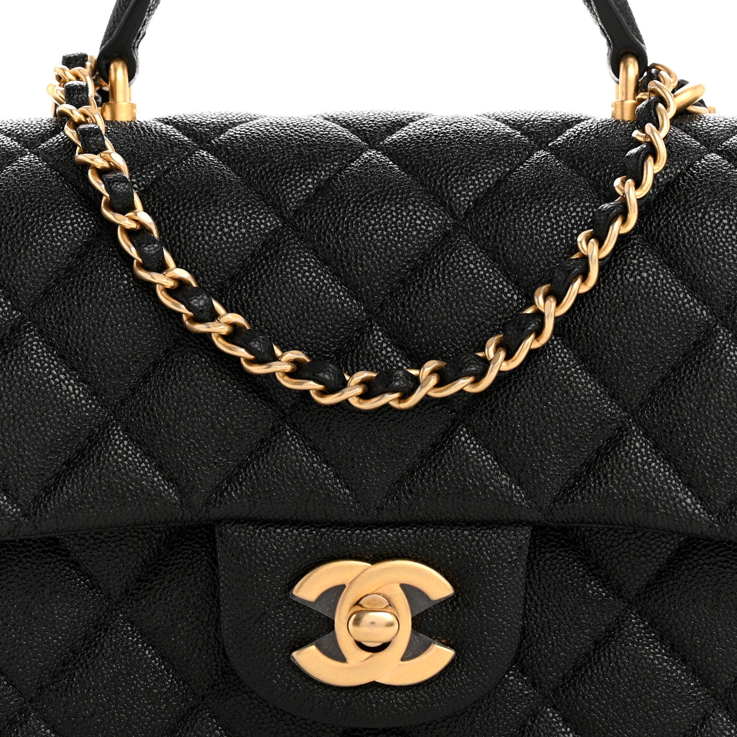 Chanel Caviar Quilted Mini Top Handle Rectangular Flap Black 8 of 13
