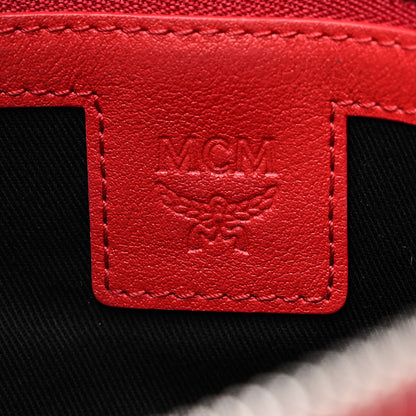 MCM Visetos Crossbody Pouch Black Red 5 of 8