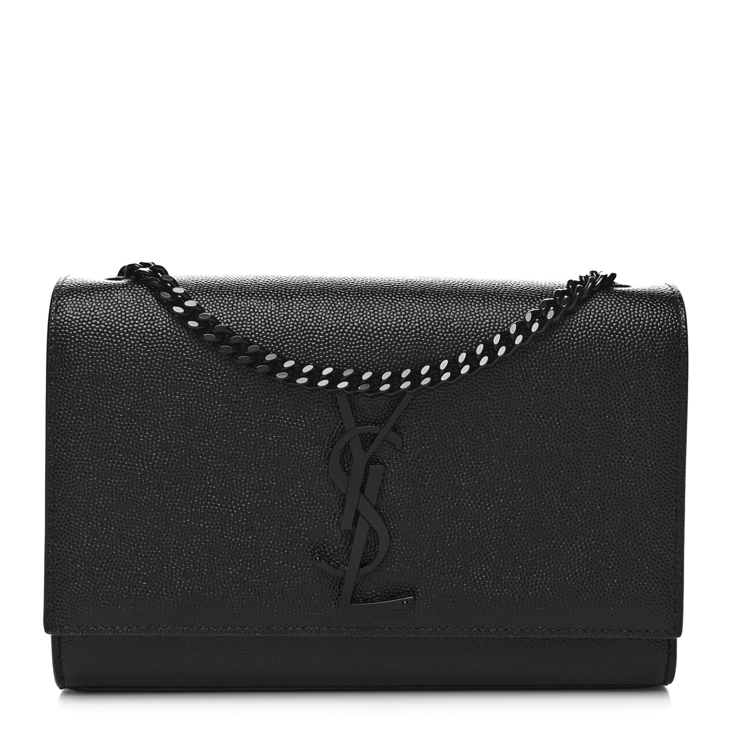 Grain De Poudre Small Monogram Monochrome Kate Satchel Black