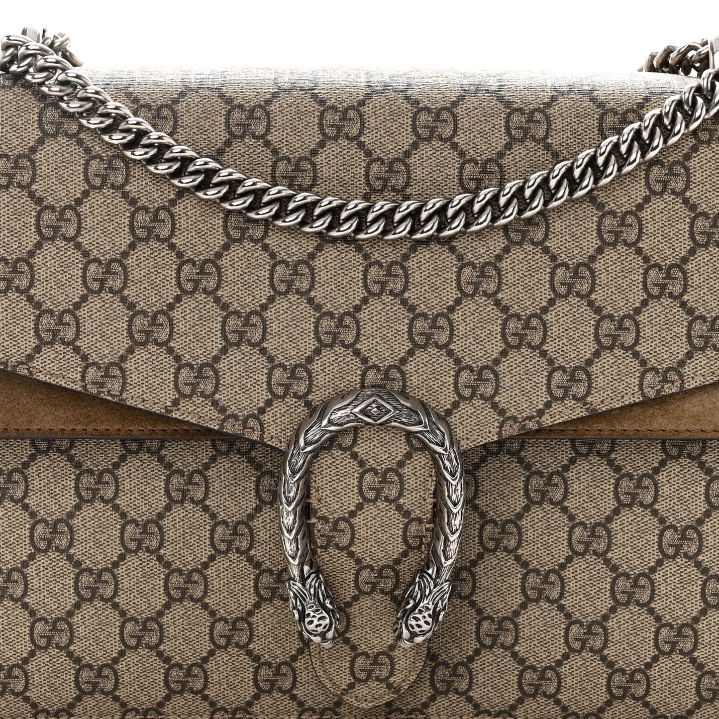 GG Supreme Monogram Medium Dionysus Shoulder Bag Taupe