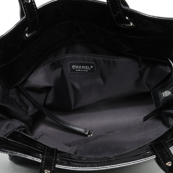 Vinyl Quilted Paris Biarritz Large Tote Black