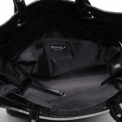 Chanel Vinyl Quilted Paris Biarritz Large Tote Black 7 of 8
