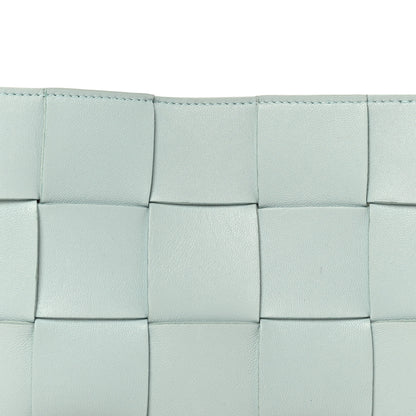Bottega Veneta Calfskin Maxi Intrecciato Cassette Pouch On Strap Pale Blue 7 of 9