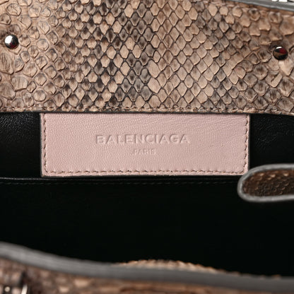 Balenciaga Snakeskin A6 Zip Around Tote Cream 6 of 9