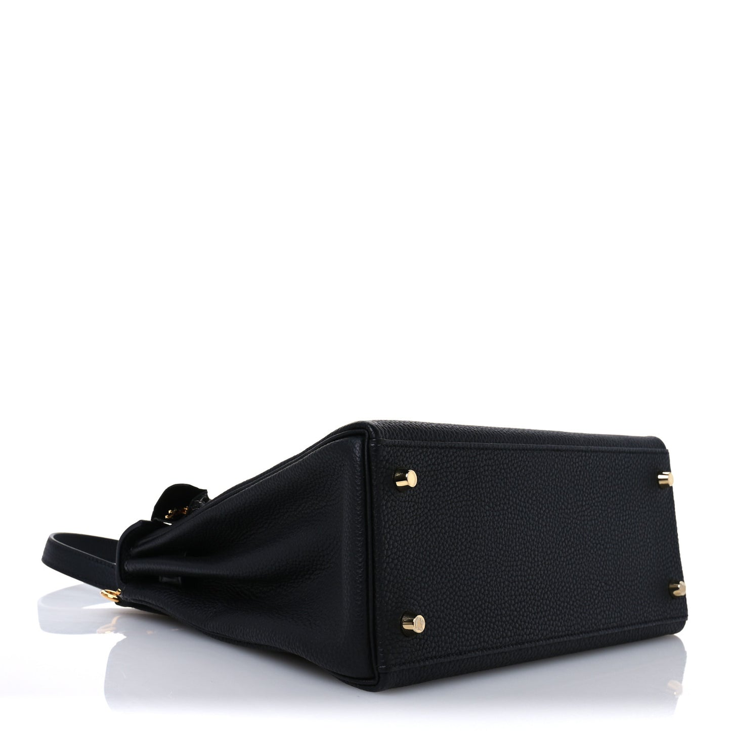 Togo Matte Porosus Crocodile Kelly Retourne Touch 28 Black