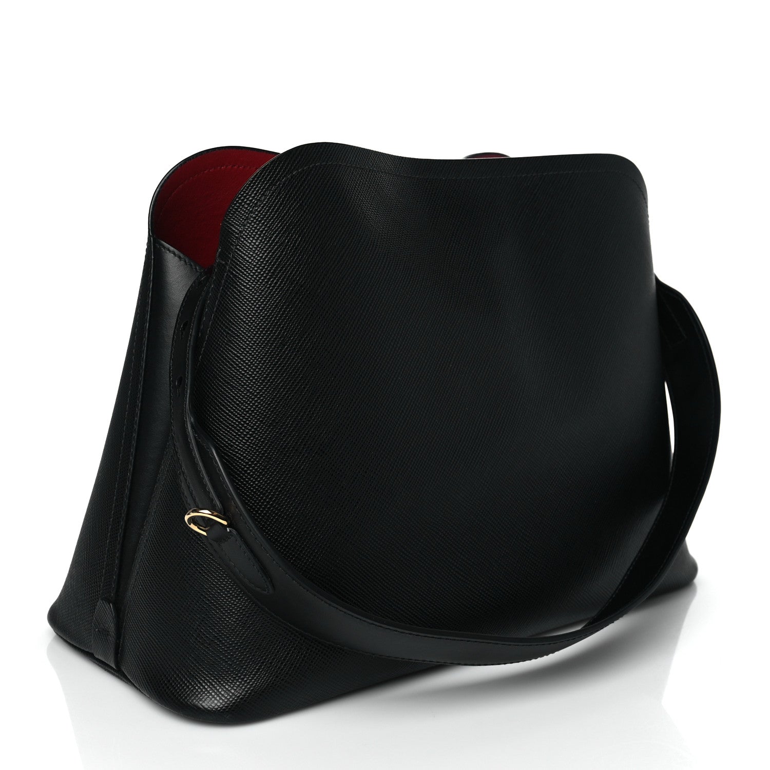 Prada Saffiano Cuir Matinee Tote Black Cherry 5 of 19