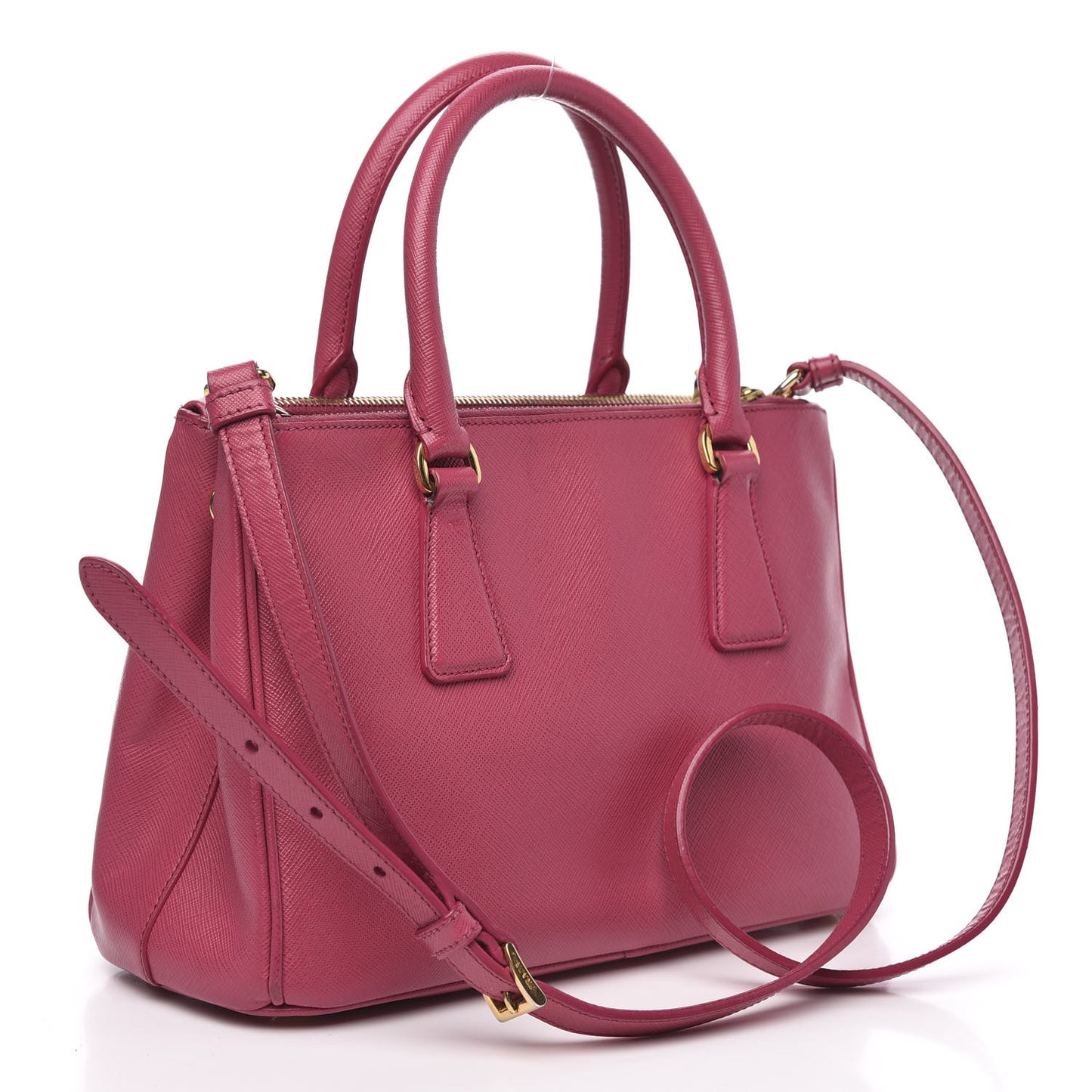 Saffiano Mini Galleria Double Zip Tote Peonia