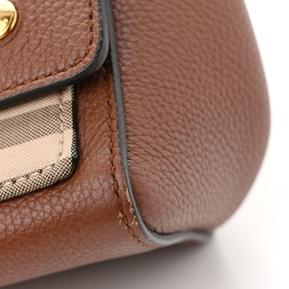 Burberry Calfskin Vintage Check Note Crossbody Bag Tan 10 of 12