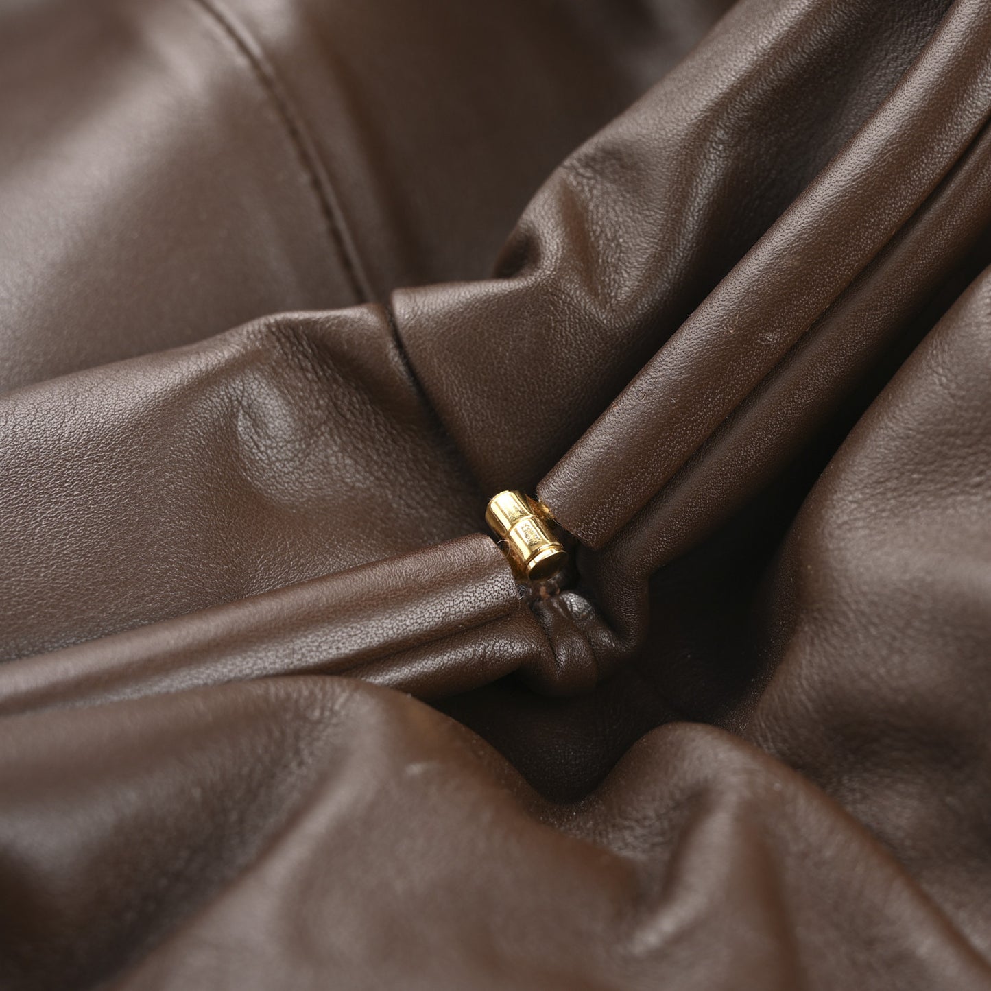Smooth Butter Calf The Pouch Oversized Clutch Brownie