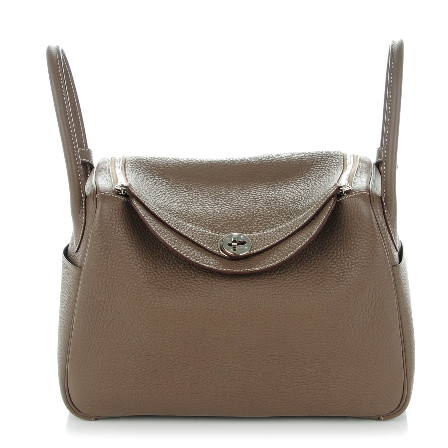 Hermes Taurillon Clemence Lindy 30 Etoupe 1 of 11