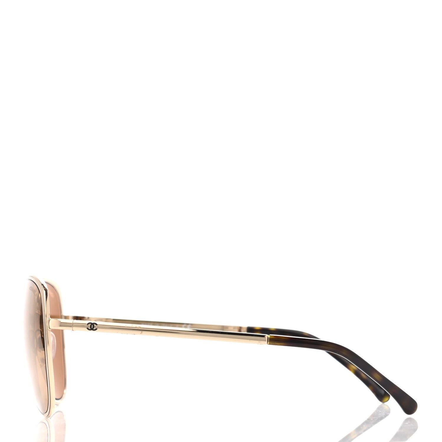 Chanel Metal Mirrored Pilot Summer Sunglasses 4223 Gold 3 of 8