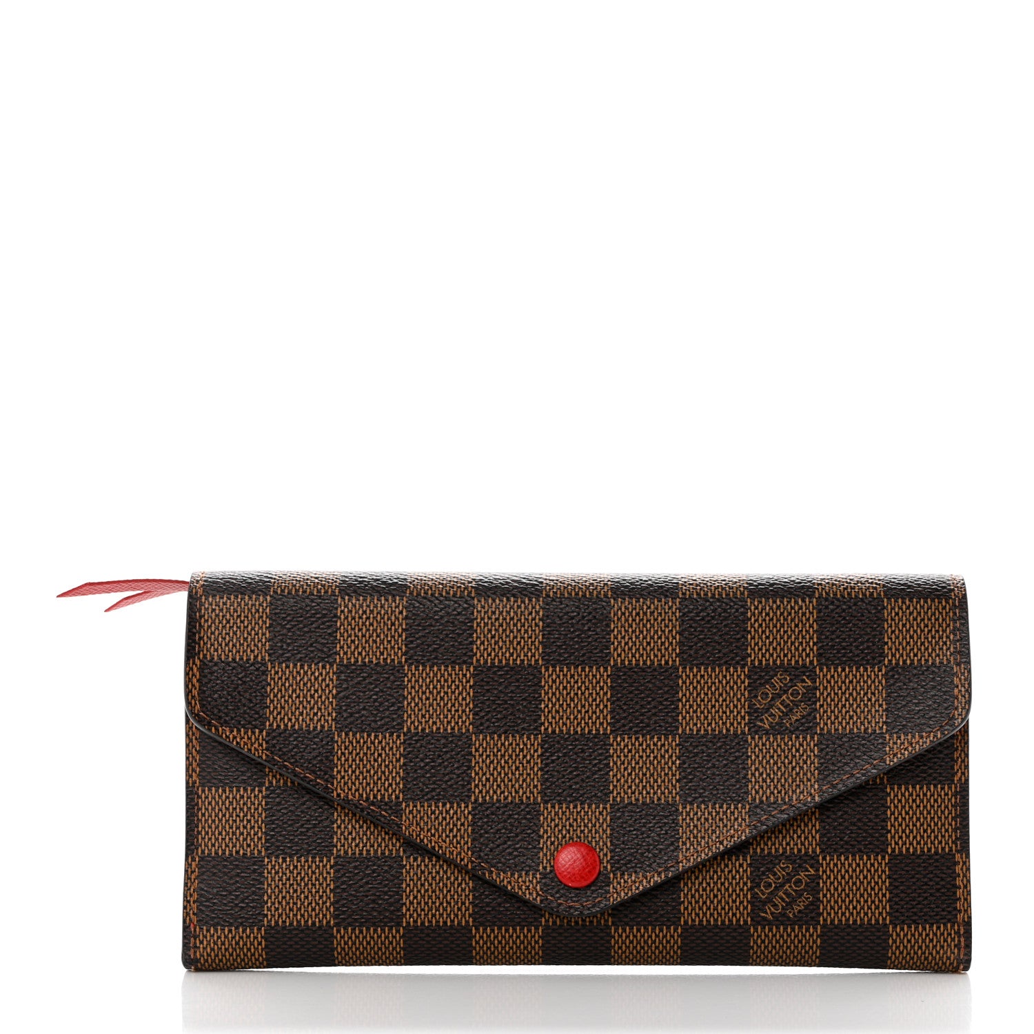 Louis Vuitton Damier Ebene Josephine Wallet Red 2 of 10