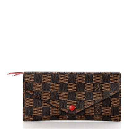 Louis Vuitton Damier Ebene Josephine Wallet Red 2 of 10
