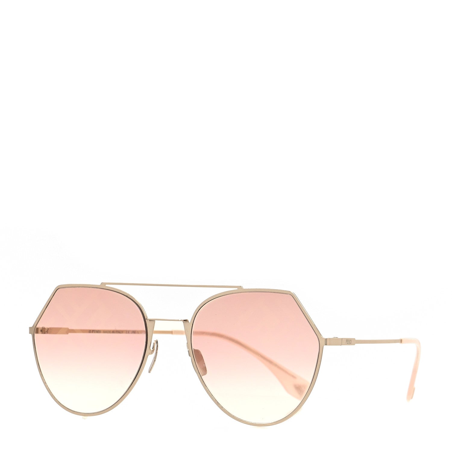 Fendi Metal Geometric Sunglasses FF 0194/S Pink 1 of 7
