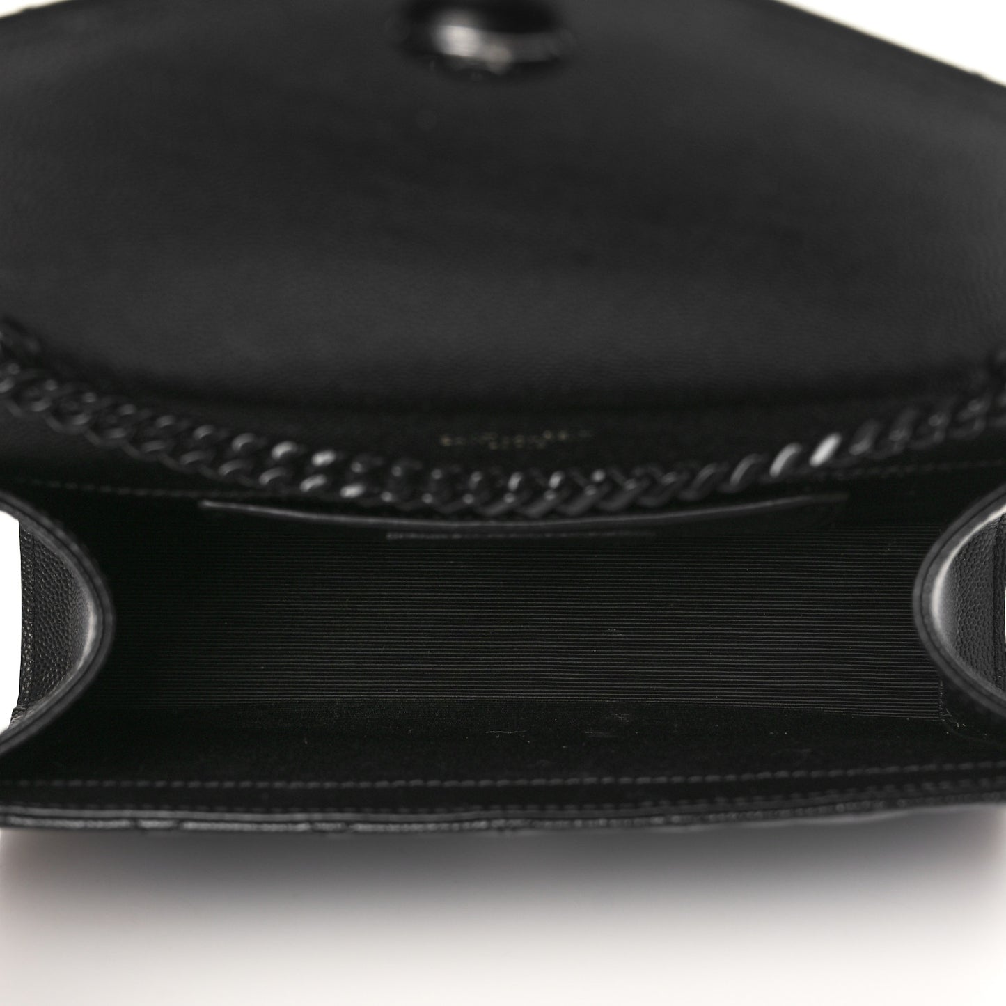 Grain De Poudre Textured Mixed Matelasse Triquilt Small Monogram Satchel Black
