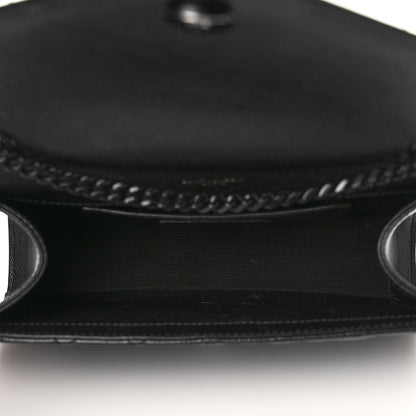 Saint Laurent Grain De Poudre Textured Mixed Matelasse Triquilt Small Monogram Satchel Black 5 of 8