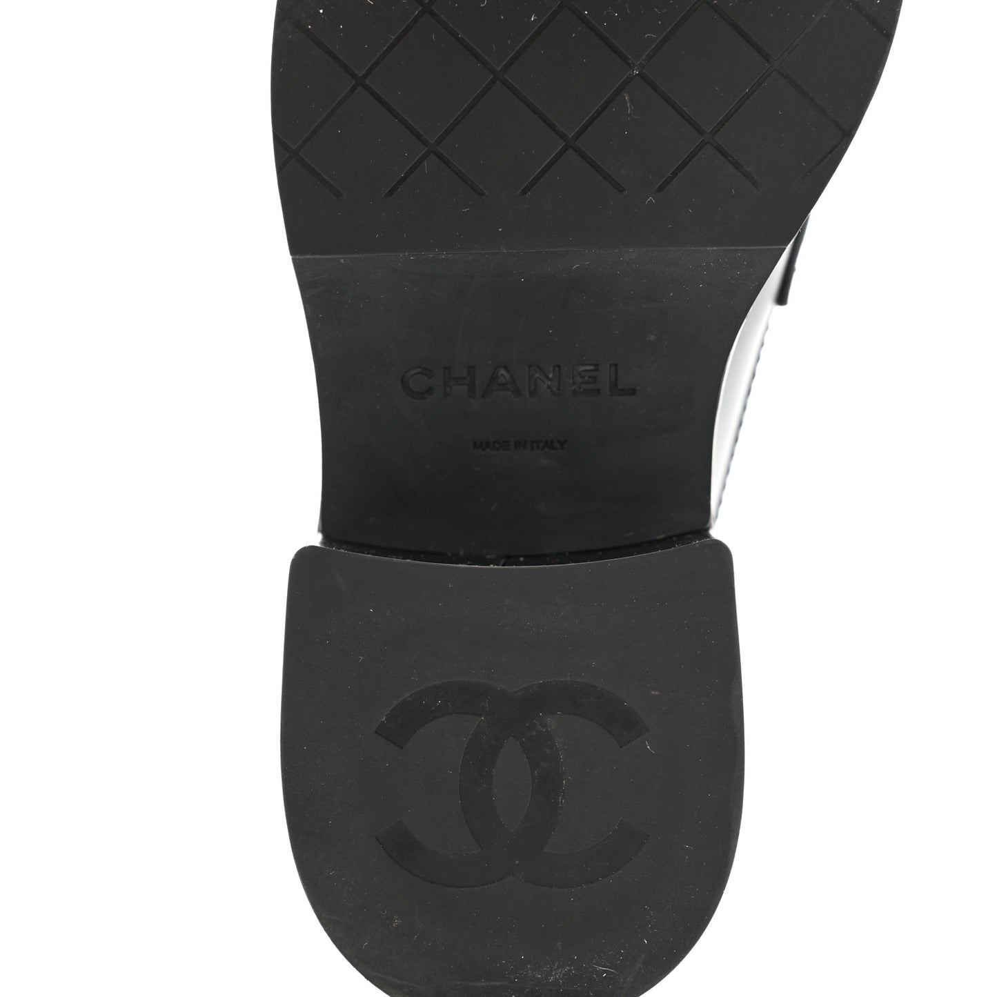 Calfskin CC Platform Loafers 35 Black
