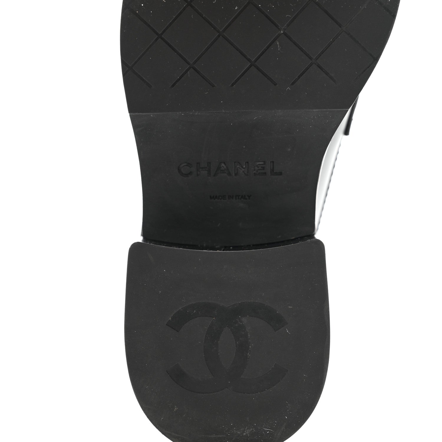 Chanel Calfskin CC Platform Loafers 35 Black 8 of 8