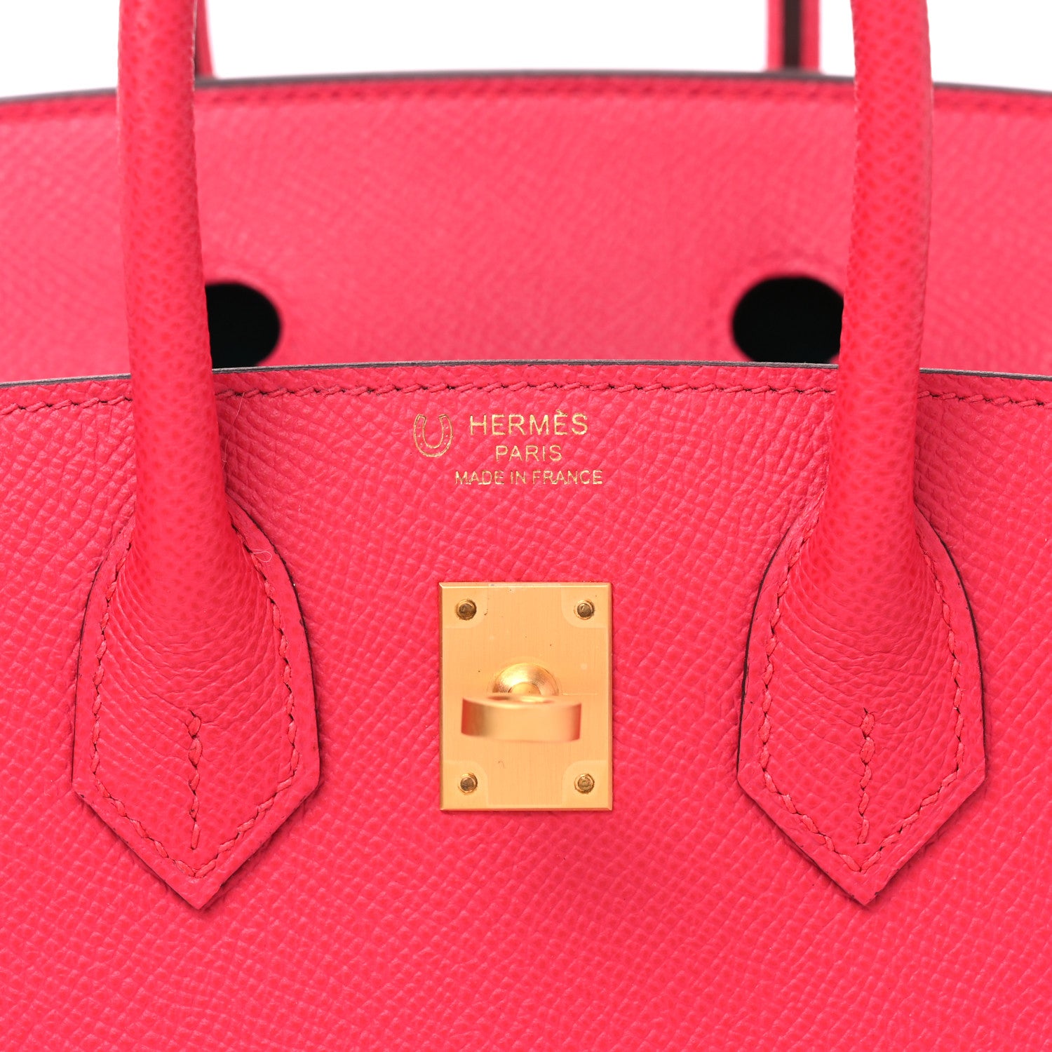 Hermes Epsom Horseshoe Birkin Sellier 25 Rose Extreme Malachite 6 of 11