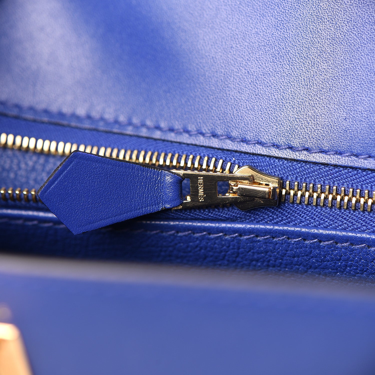 Hermes Tadelakt Kelly Sellier 25 Bleu Electrique 11 of 33