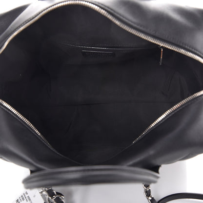 Chanel Calfskin Quilted Feather Weight Bowling Bag Black 8 of 13