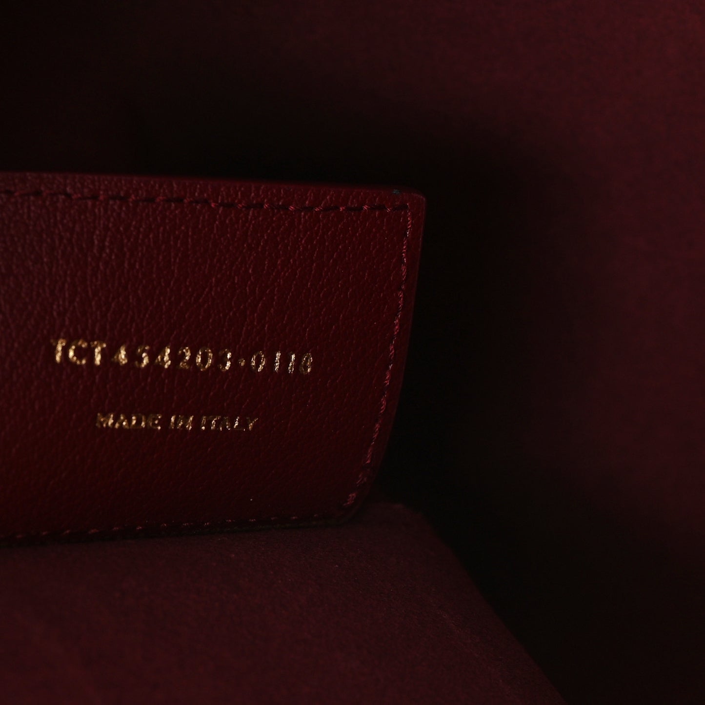Calfskin Medium Shopping Tote Bordeaux