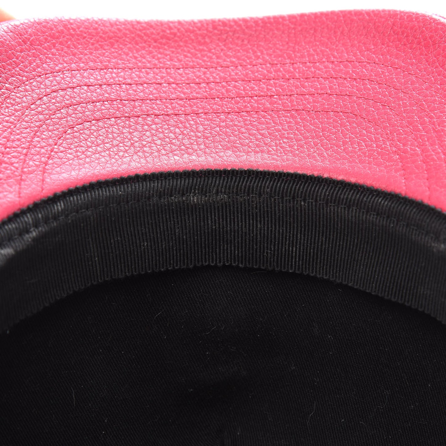 Cripto Calfskin Logo Baseball Hat L Fuxia Black