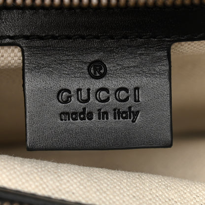 Gucci Knight Calfskin Malaga Kid Heart Medium GG Marmont Chain Handle Bag Black Hibiscus Red Multicolor 6 of 11