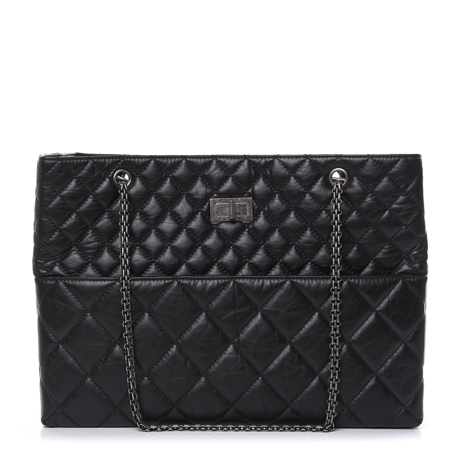Chanel Aged Calfskin Reissue 2.55 Tote Black 1 of 9