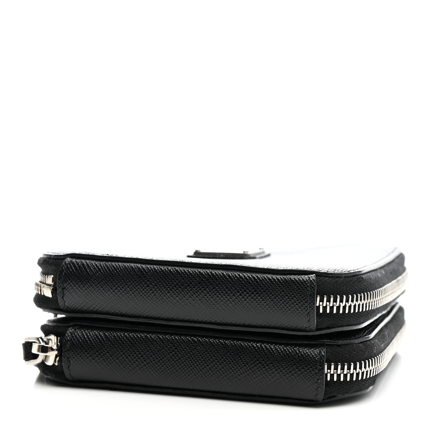 Saffiano Mini Triangle Crossbody Pouch Black