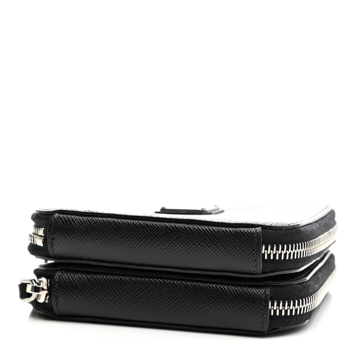 Prada Saffiano Mini Triangle Crossbody Pouch Black 4 of 16