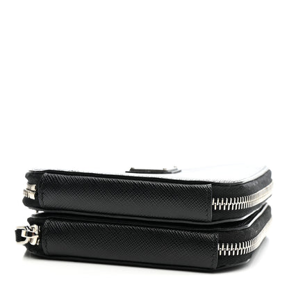 Prada Saffiano Mini Triangle Crossbody Pouch Black 4 of 16