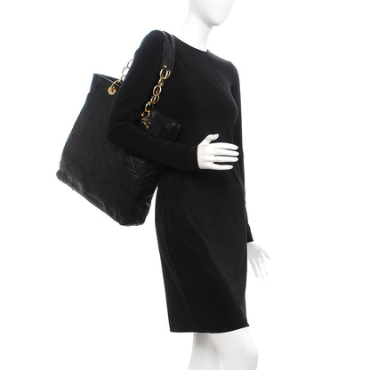 Christian Dior Lambskin Cannage Dior Soft Shopping Tote Black 2 of 14
