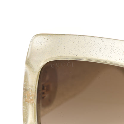 Gucci Glitter Acetate Square Frame Sunglasses GG0053S Silver 7 of 8