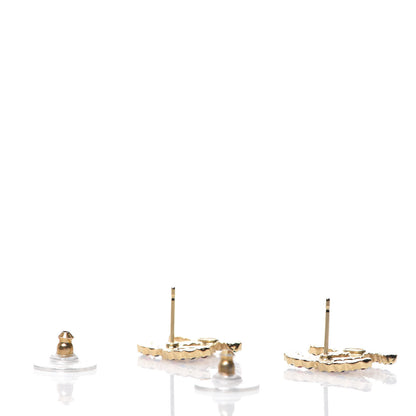 Chanel Crystal CC Earrings Gold Multicolor 3 of 5
