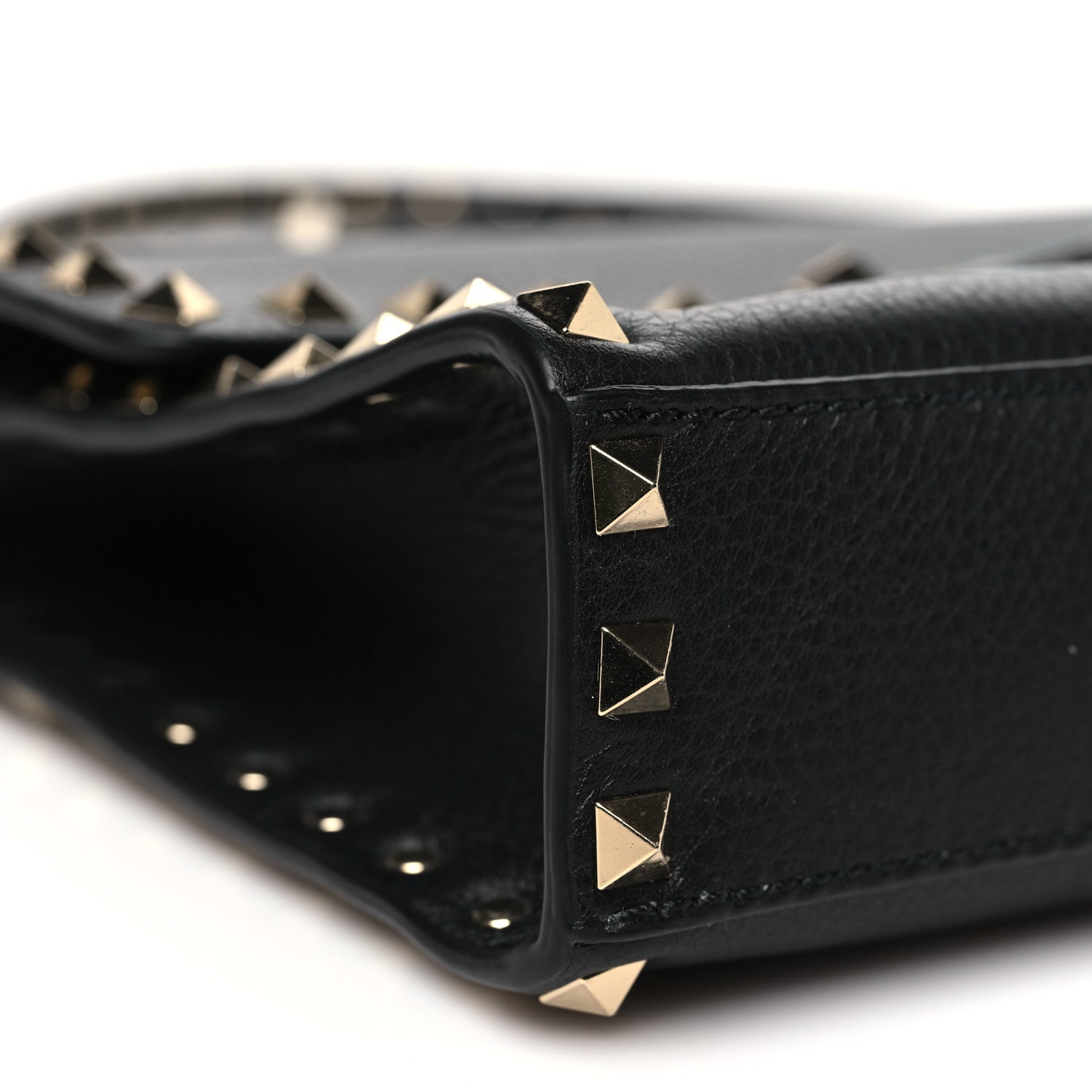 Valentino Garavani Pebbled Calfskin Medium Rockstud Flip Lock Crossbody Bag Black 8 of 9