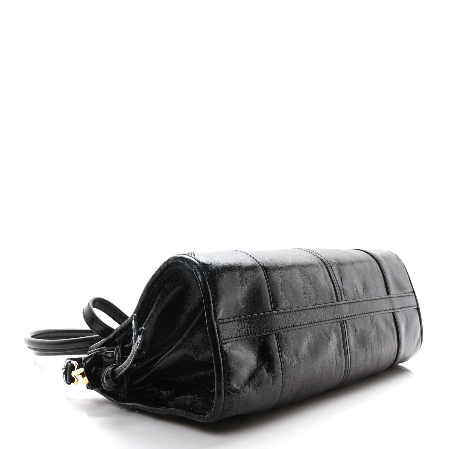 Prada Shiny Nappa Medium Shoulder Bag Black 4 of 10