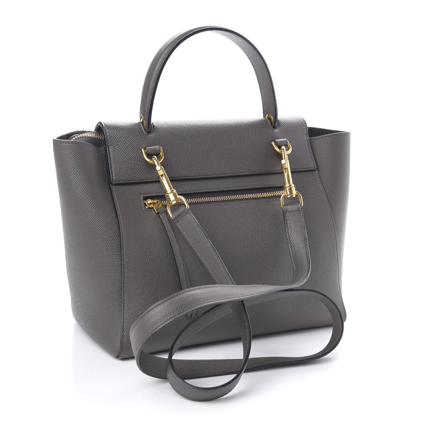 Baby Grained Calfskin Micro Belt Bag Grey