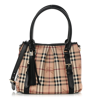Burberry Haymarket Check Small Northfield Tote Black 1 of 13