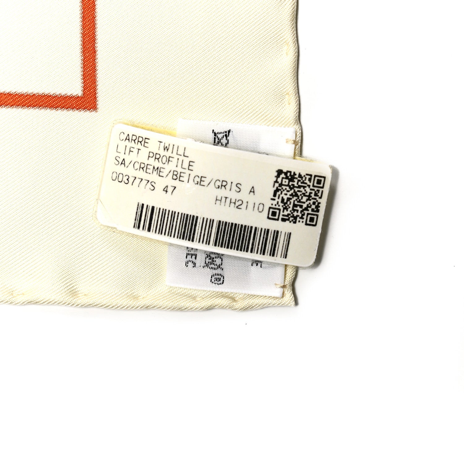 Hermes Silk Lift Profile Scarf 90 Creme Beige Gris 4 of 6